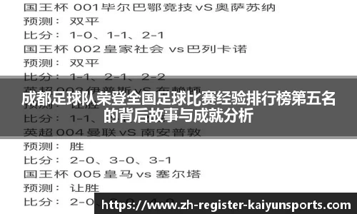 成都足球队荣登全国足球比赛经验排行榜第五名的背后故事与成就分析